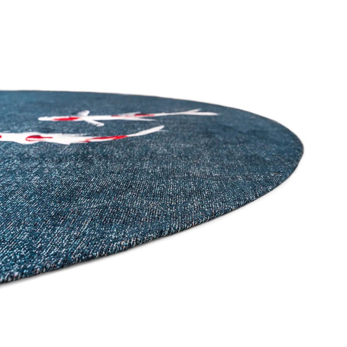 Tapis de salon et chambre tissé plat PONDY bleu, NOVATREND