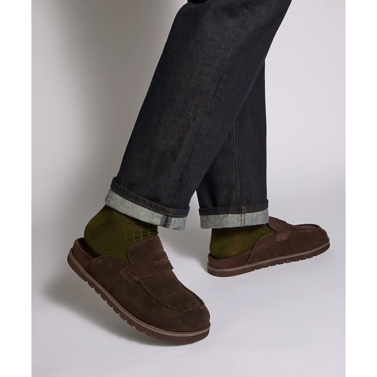 Mules en daim à enfiler - GOLDENS M brown-suede, DUNE LONDON