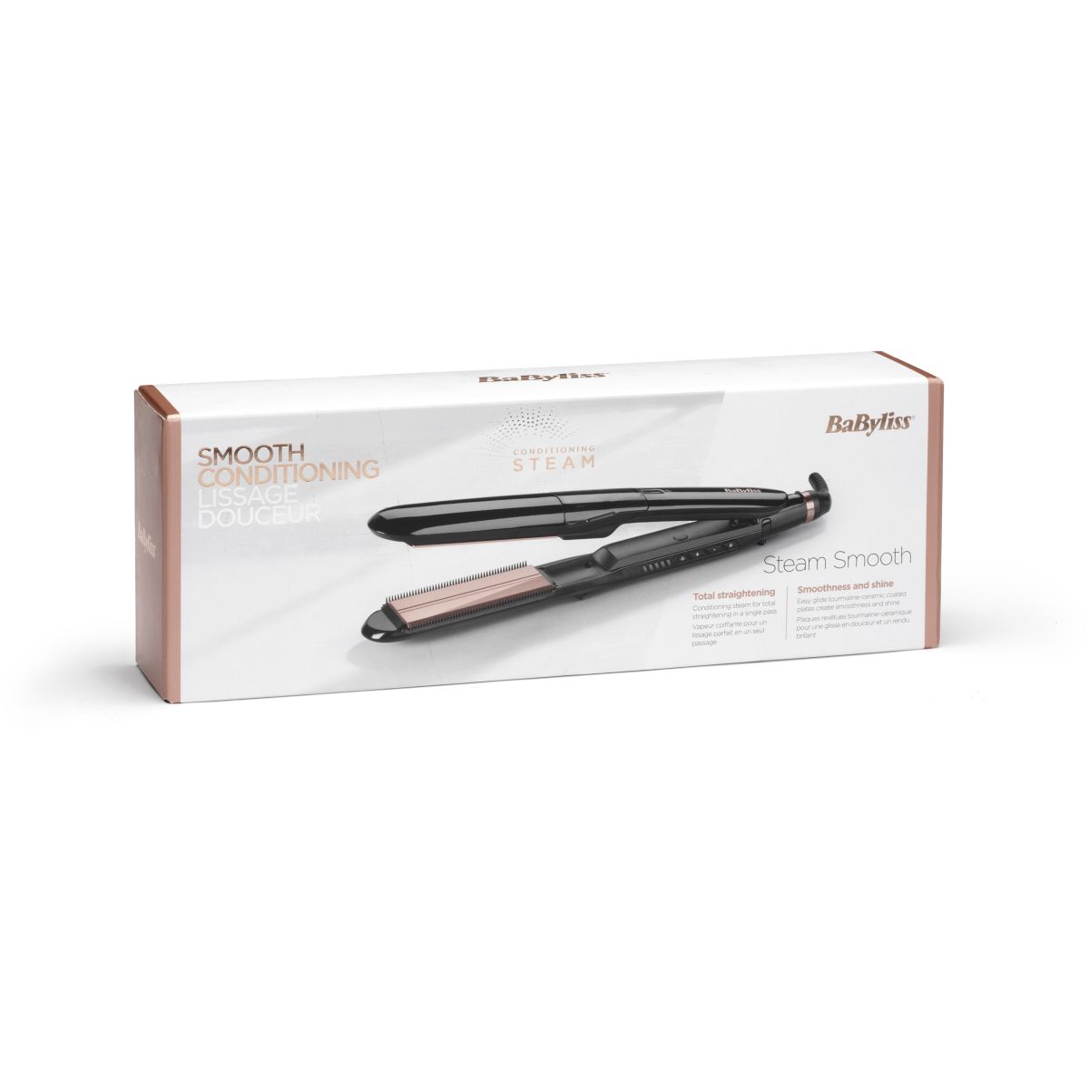 Lisseur vapeur Steam Tourmalin ST493E couleur unique, BABYLISS