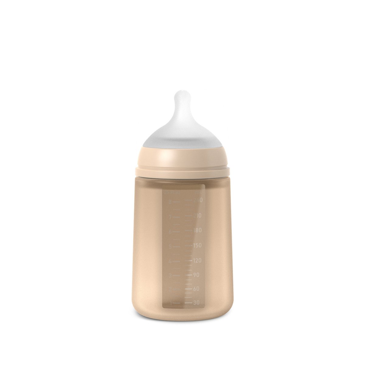 Biberon en silicone avec tétine SX Pro 240 ml débit M neutre, SUAVINEX