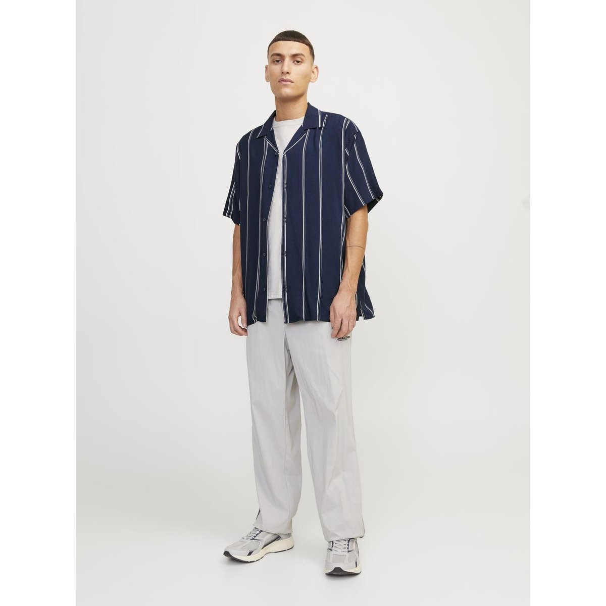 Chemisette en viscose marine, JACK & JONES