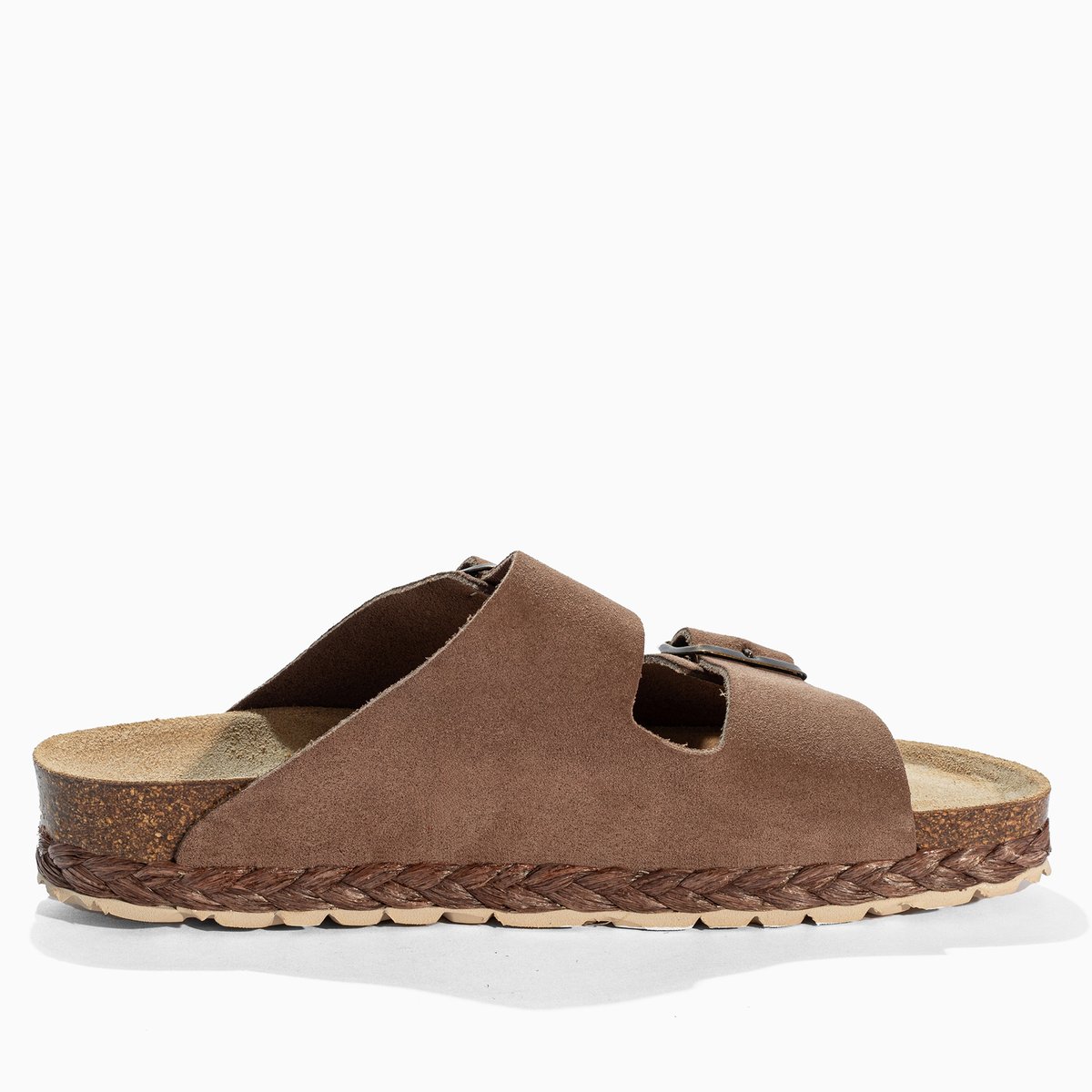 Sandales en cuir suédé BENALLA dark beige, BAYTON