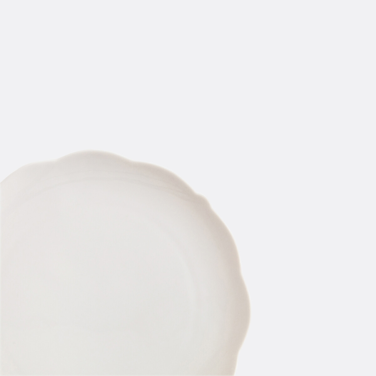 Lote de 4 platos de postre de porcelana, Hirène blanco, LA REDOUTE INTERIEURS