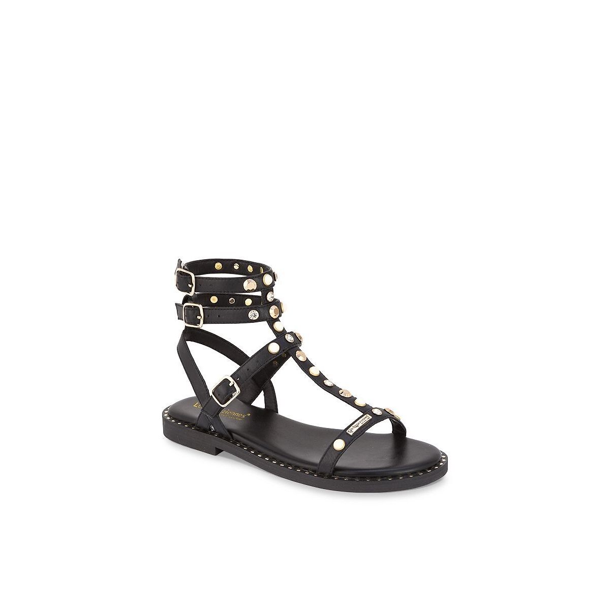 Corly Leather Sandals black, LES TROPEZIENNES PAR M.BELARBI