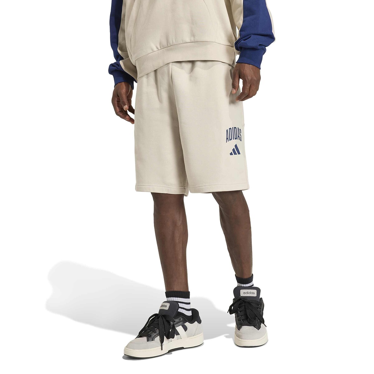 Short logo SEASONALS gris/bleu foncé, ADIDAS SPORTSWEAR
