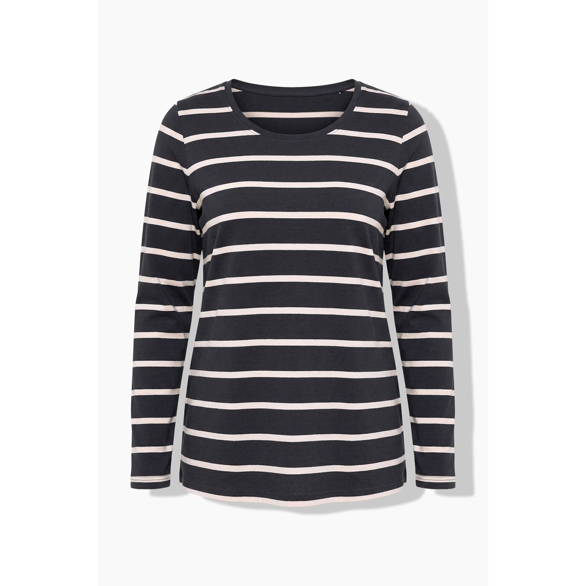 T-shirt rayé, coupe Classic Fit gris noir, ULLA POPKEN