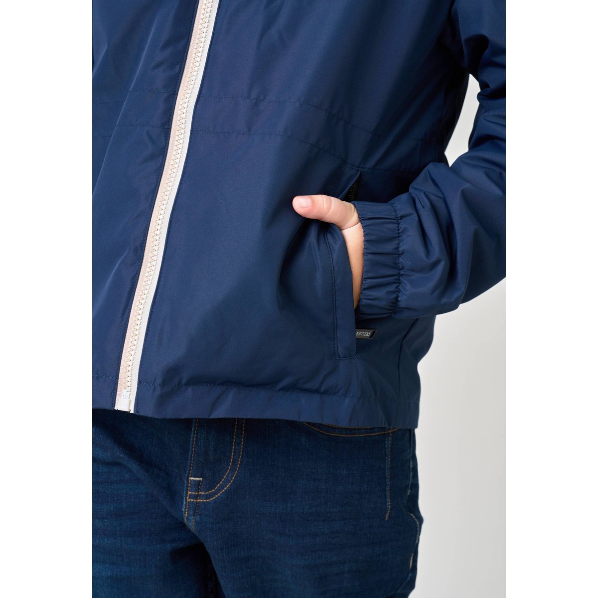 Blouson regular garçon doublé en sherpa VINCOURT dark navy, DEELUXE