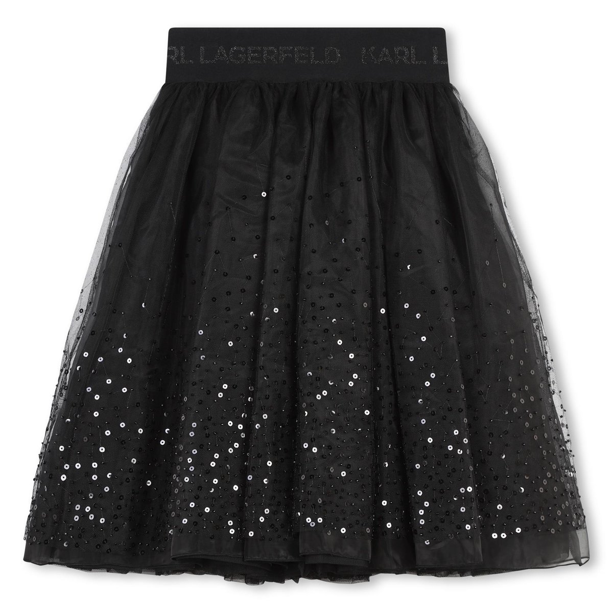 Jupon en tulle avec sequins black, KARL LAGERFELD KIDS