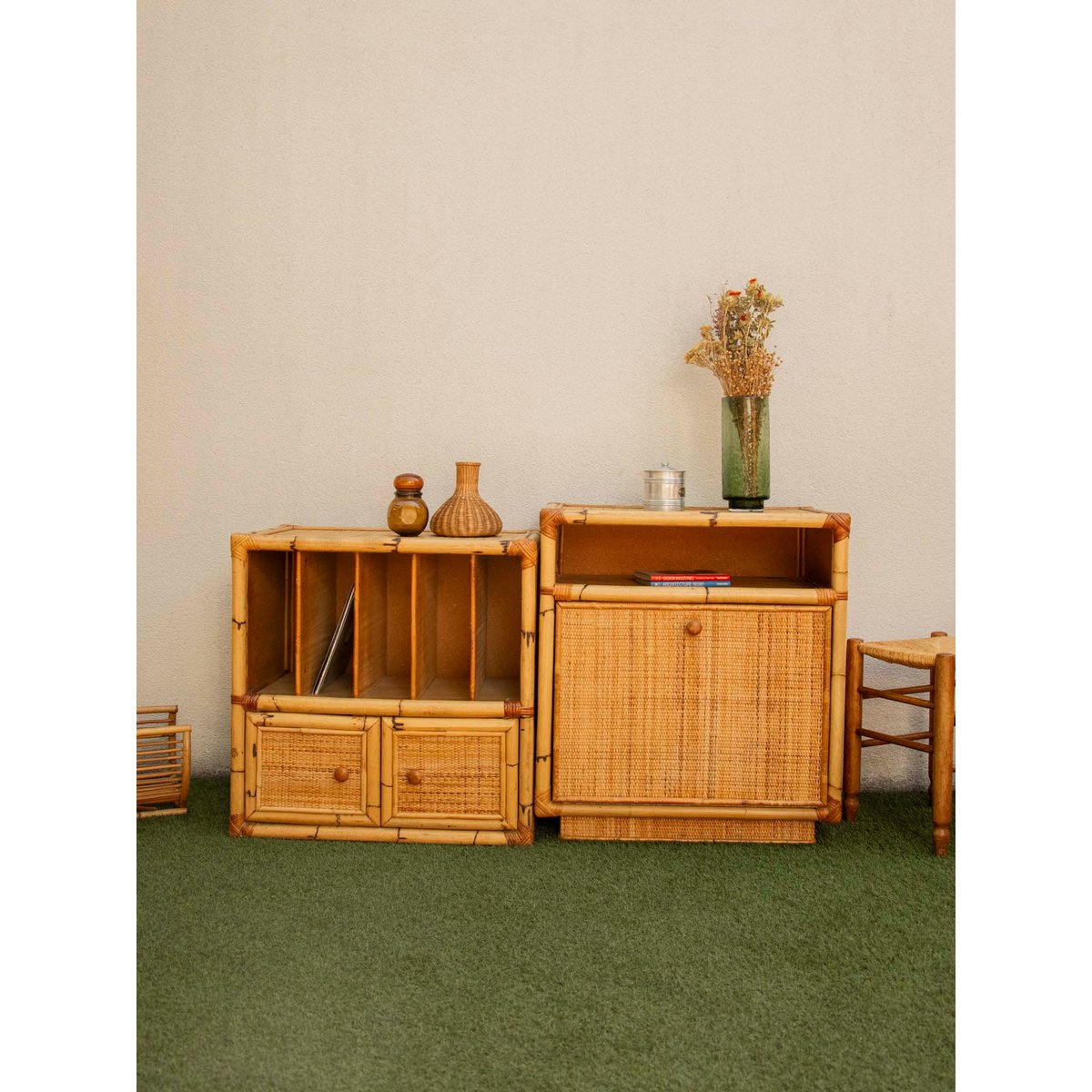 Buffet modulable à multiples rangements Gilbert N°1611 - Bon état bois clair, DEBONGOUT