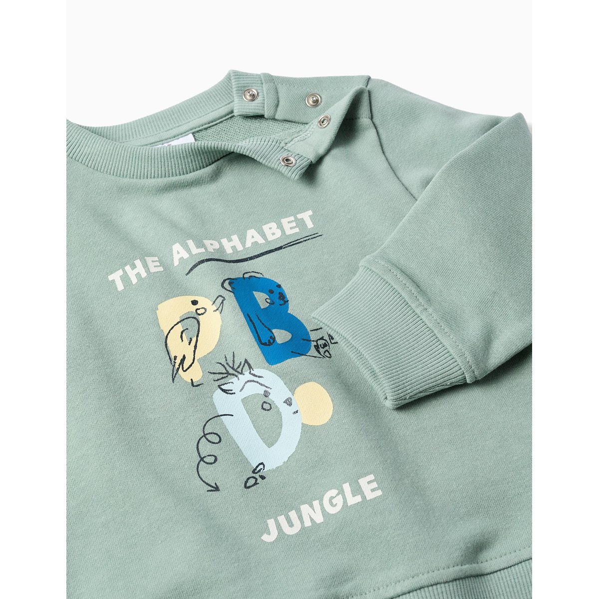 Ensemble de jogging avec lettres imprimées vert, ZIPPY