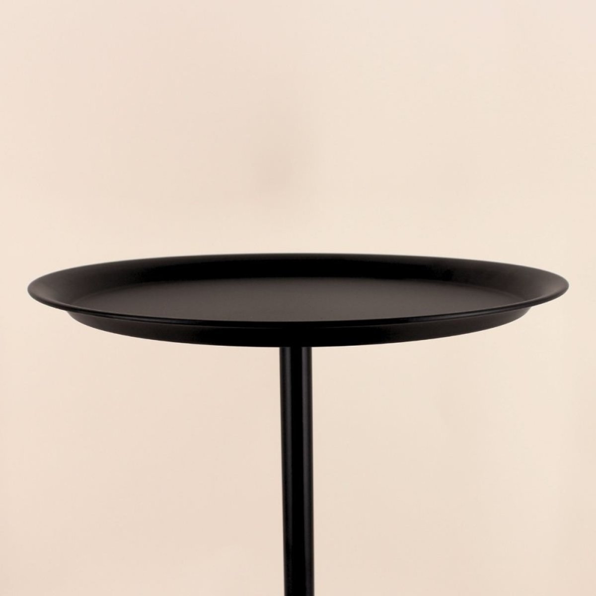 Table d'appoint design en métal noir 60cm noir, ORNAMI