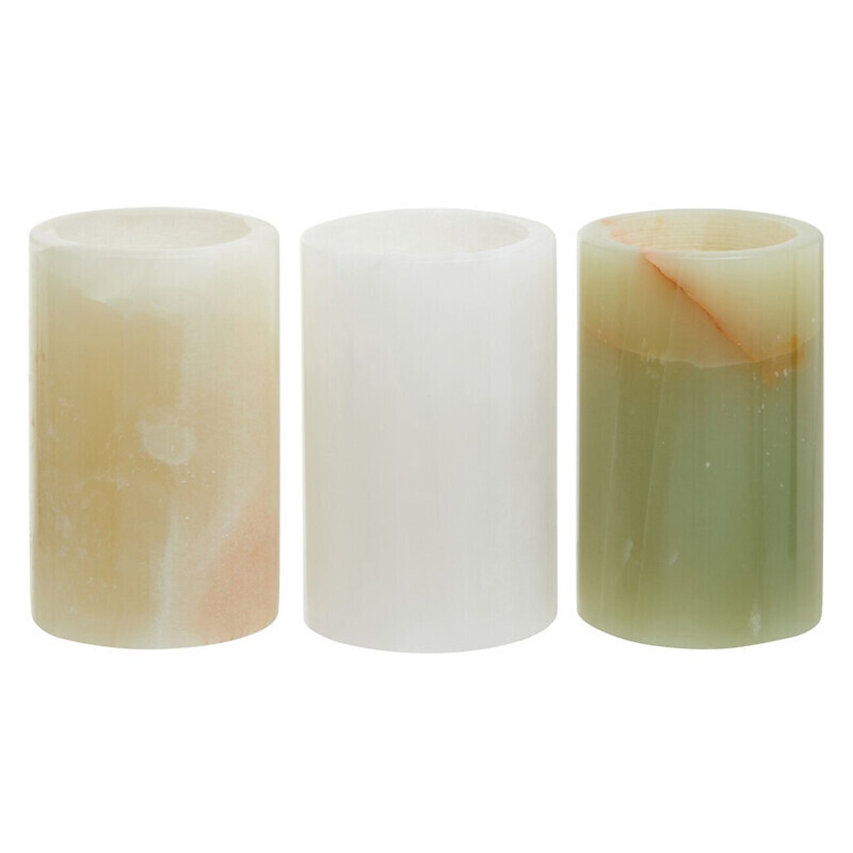 Set of 3 Oleena Onyx Tealight Holders assorted, FIFTY FIVE SOUTH