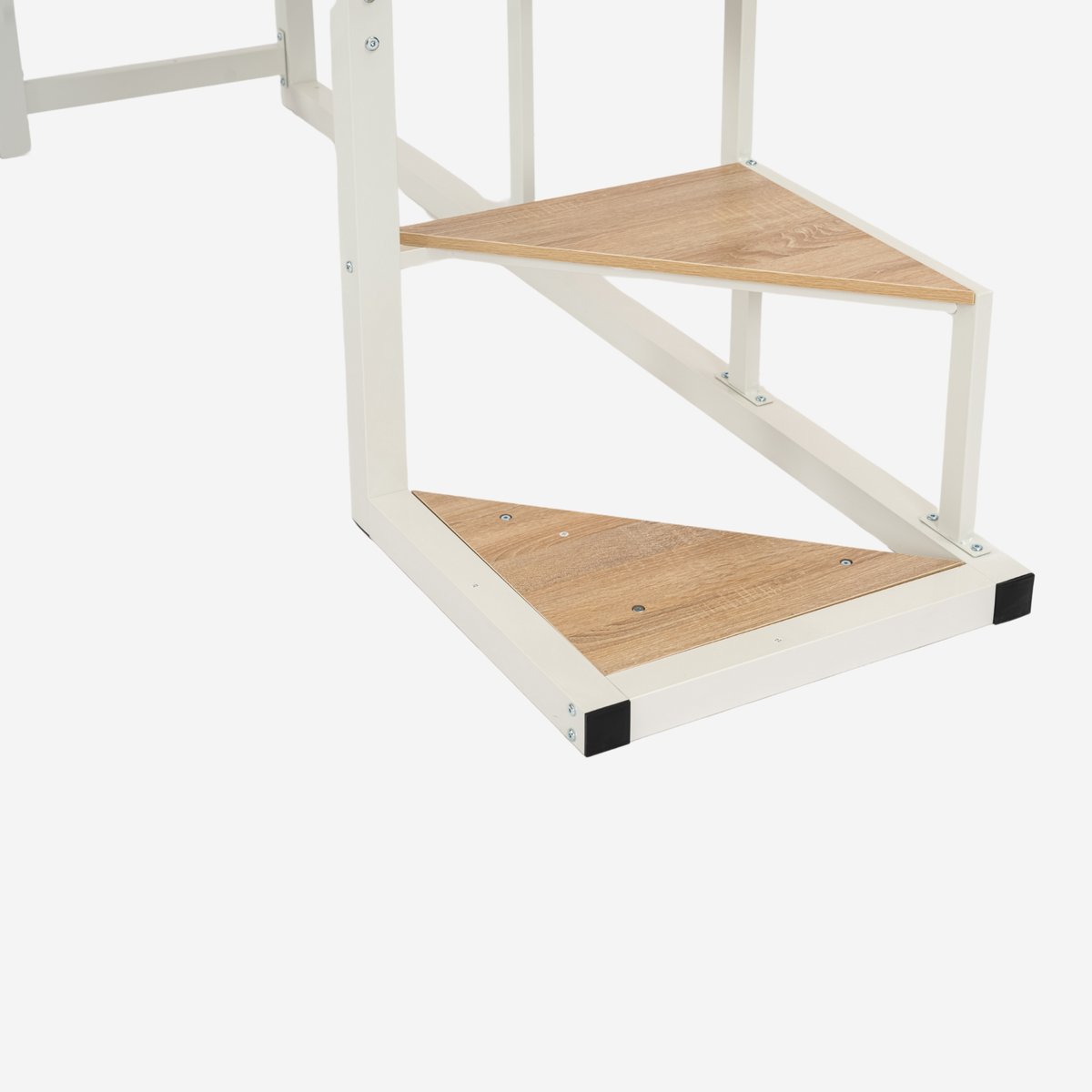 Lit mezzanine Lits superposes en métal sans matelas, UP blanc, MEUBLES COSY