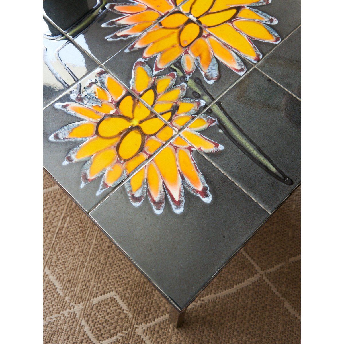Table basse en céramique Donna N°1048 - Bon état noir, DEBONGOUT