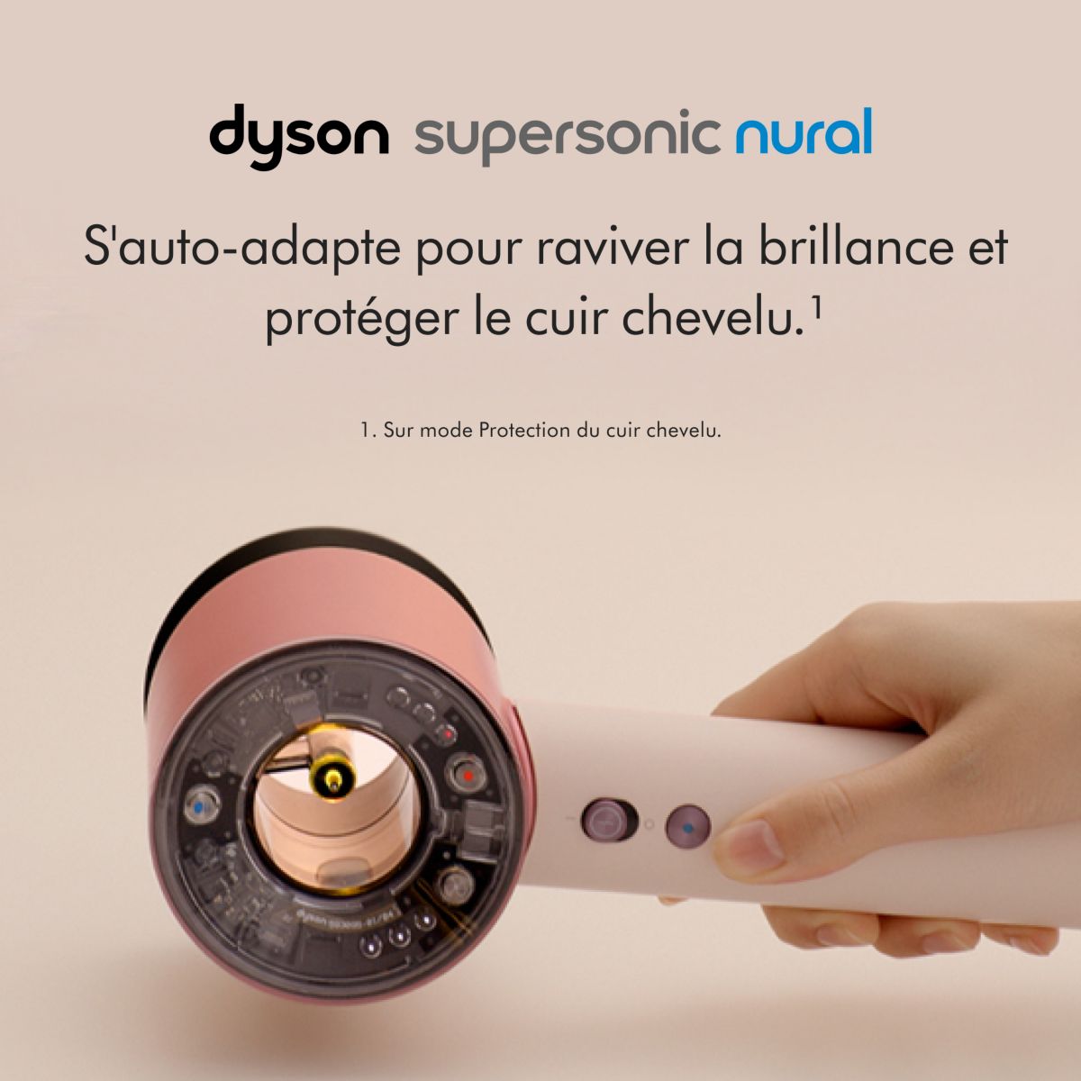Sèche cheveux Supersonic Nural cheveux bouclés à frisés Rose Céramique rose, DYSON
