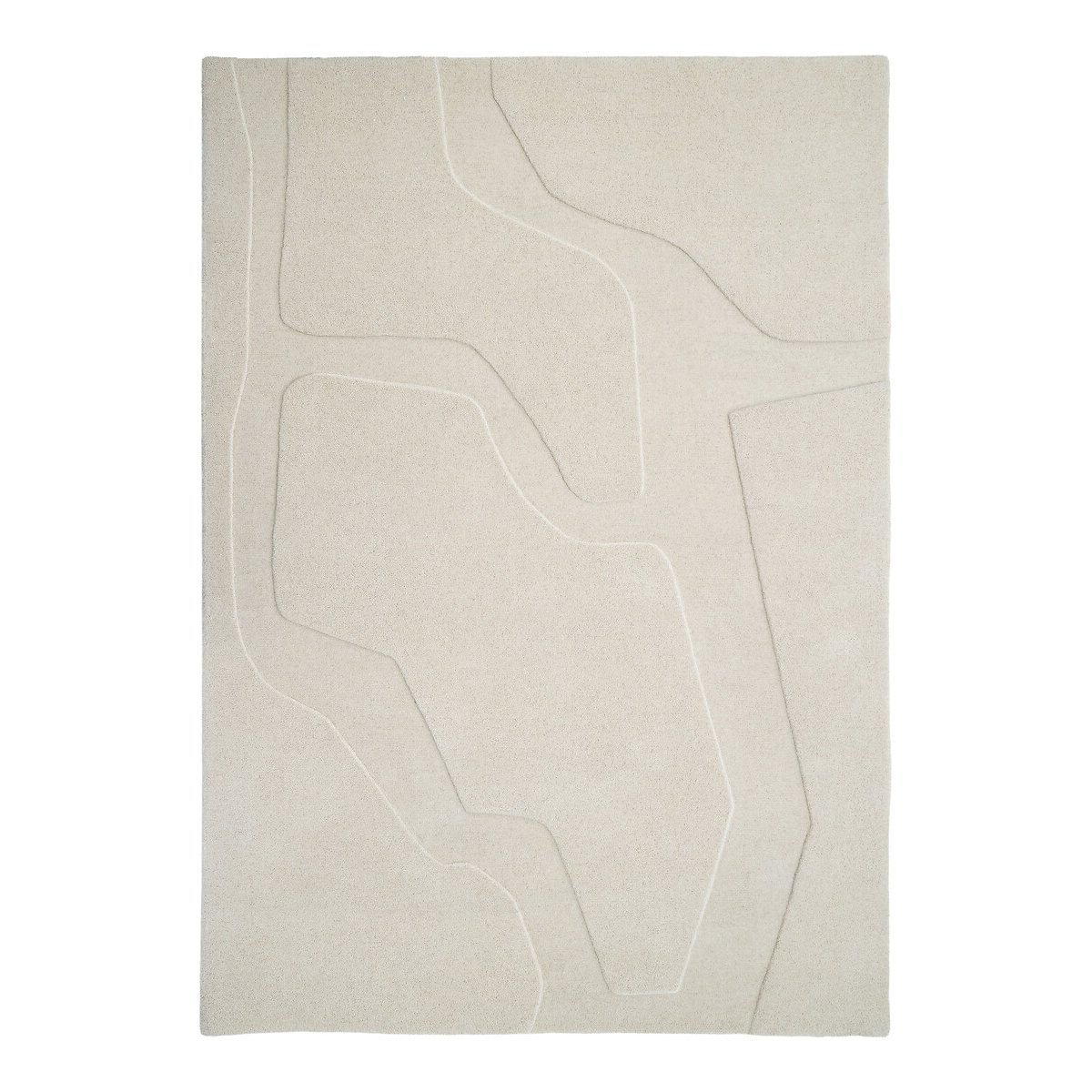 Sculptured Formation Wool Rug cream, ORIGIN