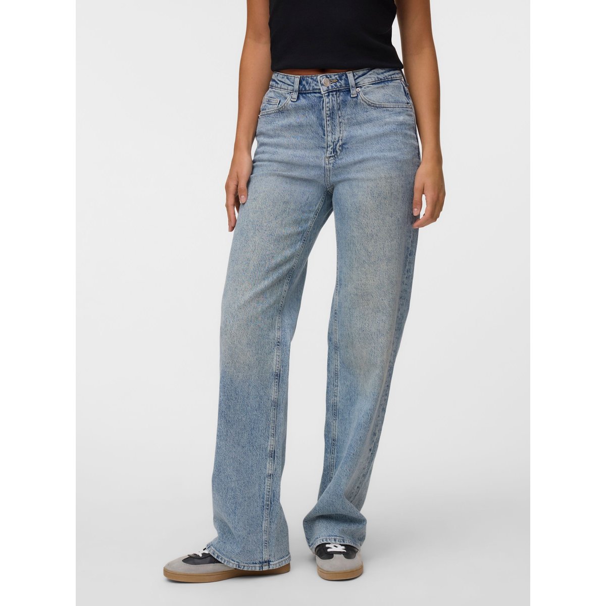 Jean À Coupe Large light blue denim, VERO MODA