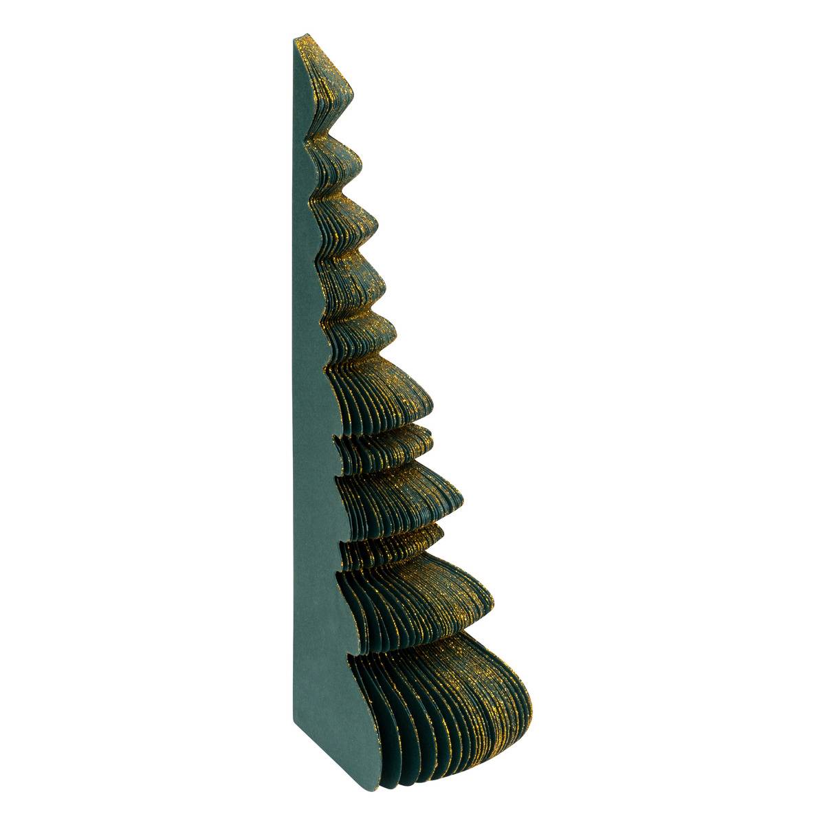 Sapin H30 cm papier vert KAMI vert, ATMOSPHERA