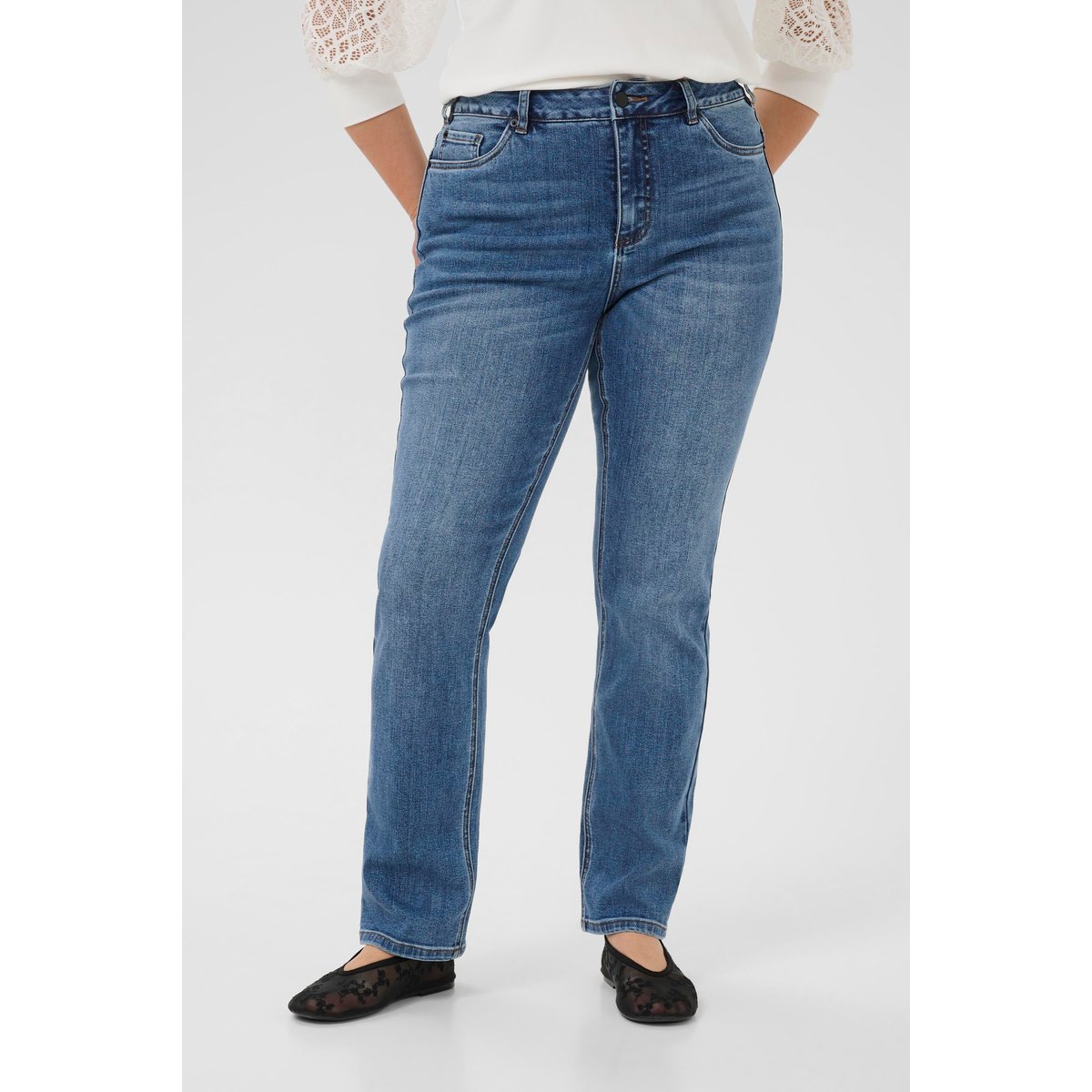 Jeans bleu medium blue denim, KAFFE CURVE