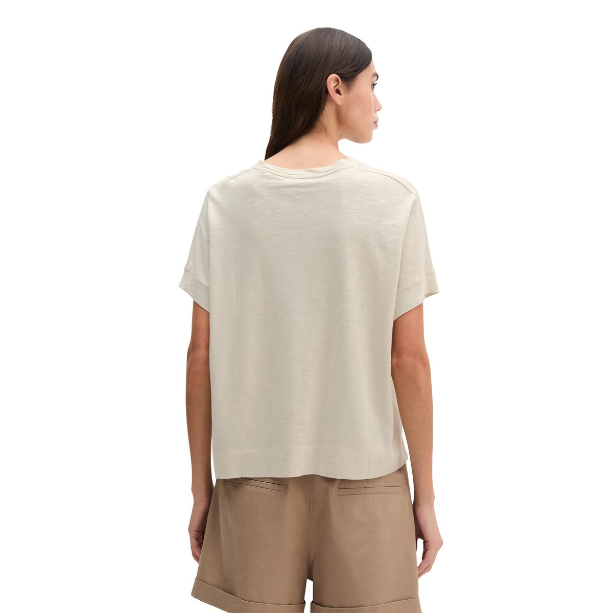 T-shirt loose avec manches coupées marron gris, MARC O'POLO