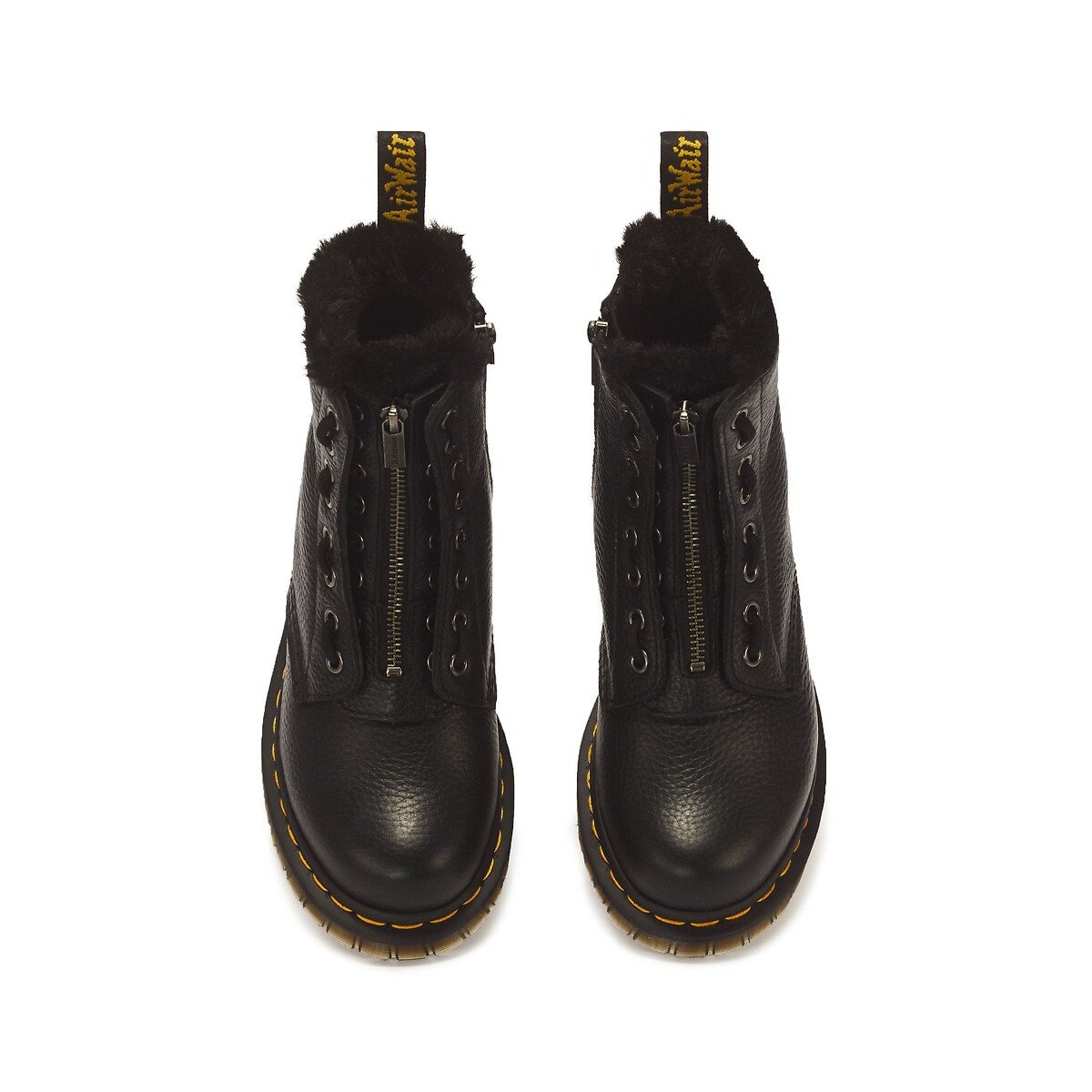 Botas 1460, forradas, em pele, Nappa preto , DR. MARTENS