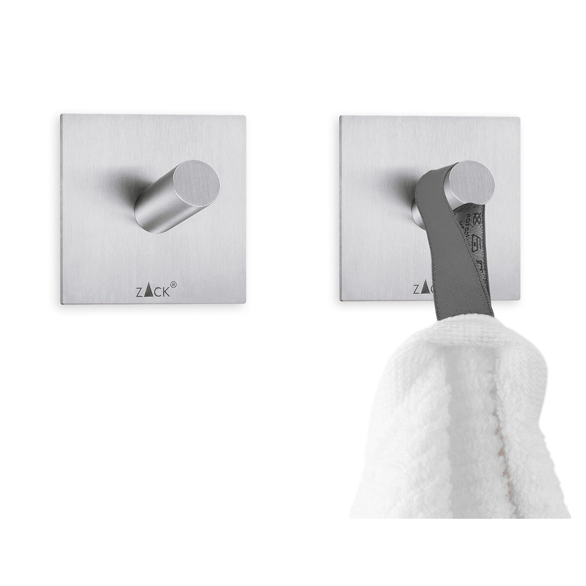 Cabide quadrado Duplo (lote 2), ZACK inox, ZACK