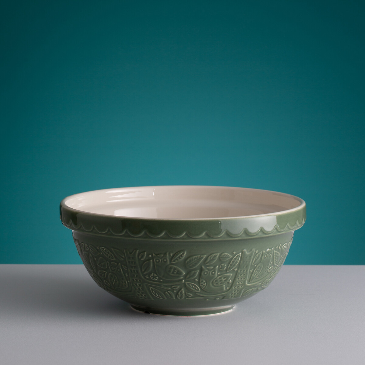 In The Forest 26cm Owl Mixing Bowl green, MASON CASH