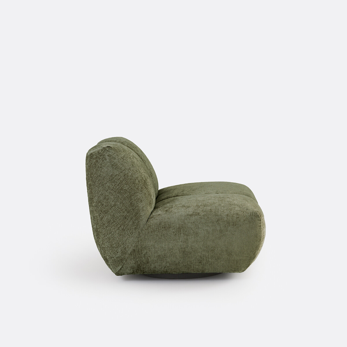 Fauteuil pivotant, velours épais, Nuria kaki, LA REDOUTE INTERIEURS