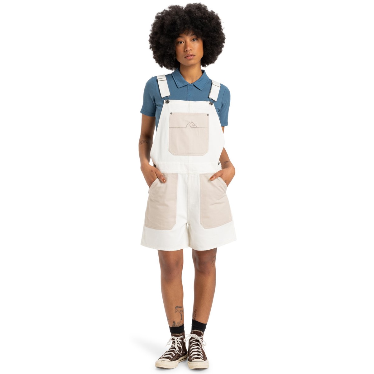 Salopette LYA blanc snow white, QUIKSILVER