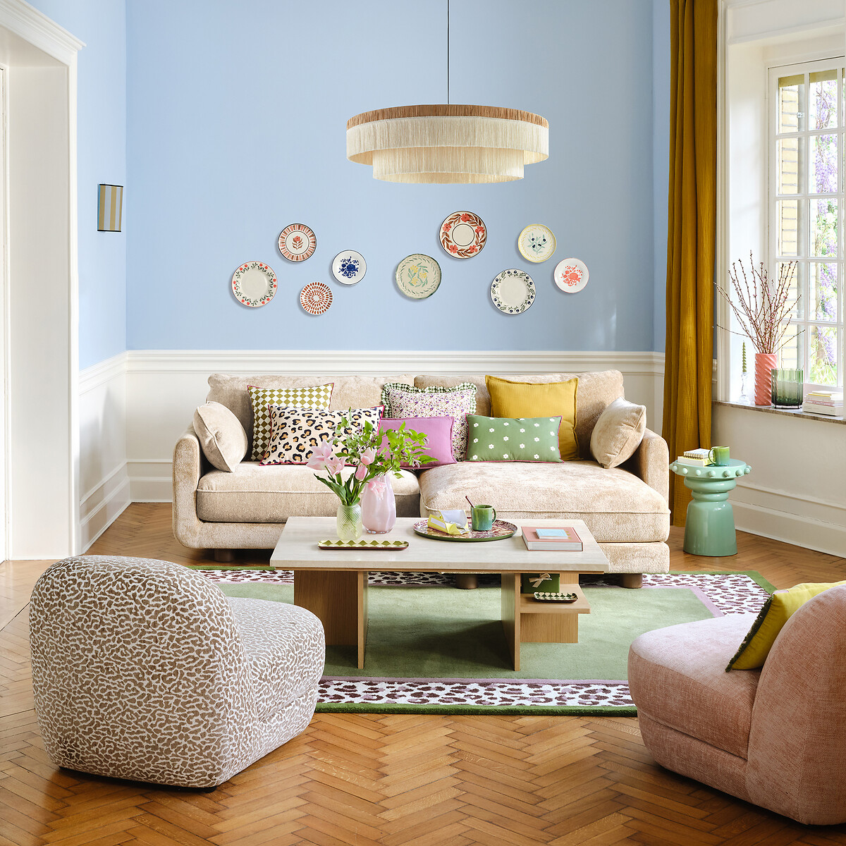 Tapis en laine, JAMARI vert, LA REDOUTE INTERIEURS