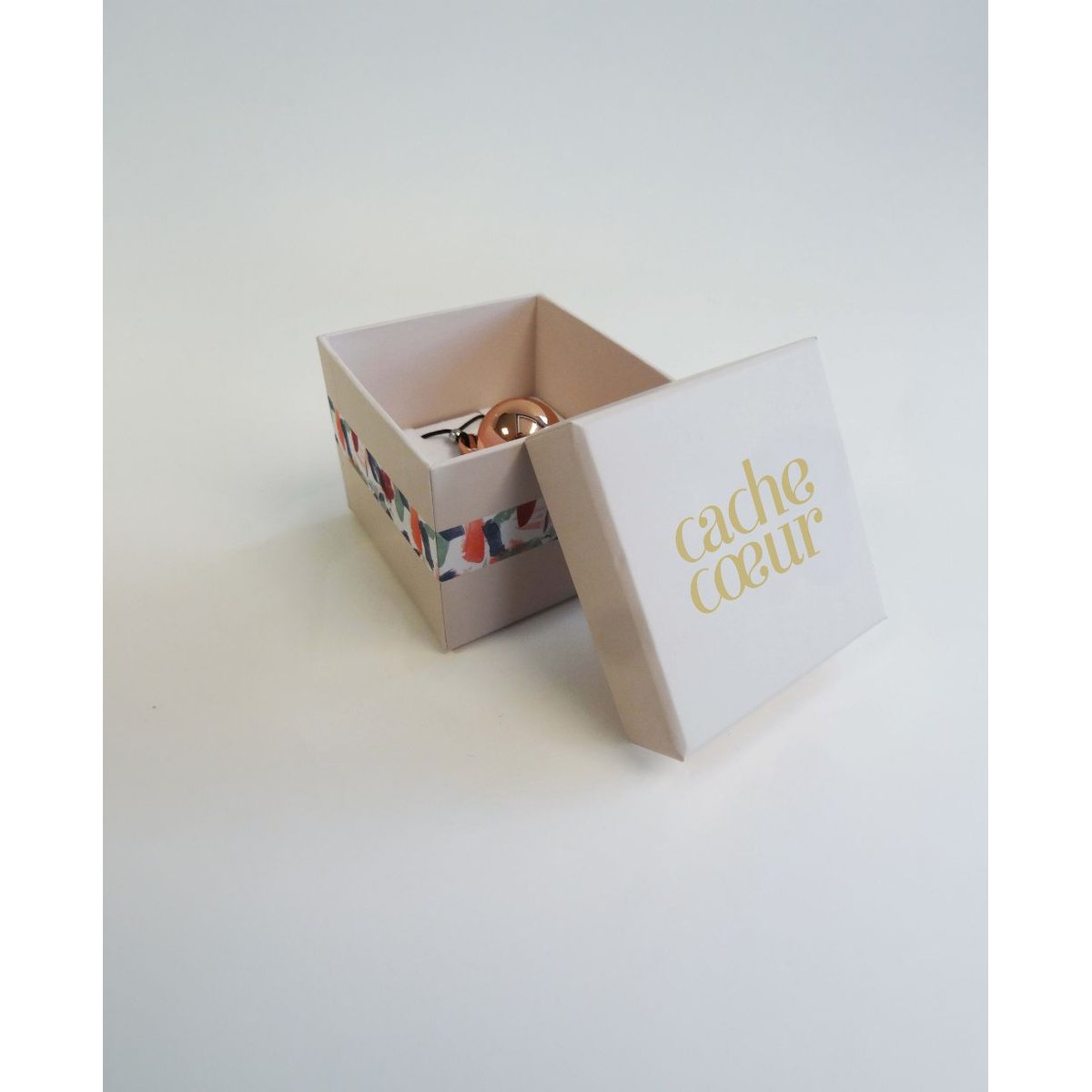 Bola de grossesse - Babyfeet - doré à l'or - poudre de jaune, CACHE COEUR