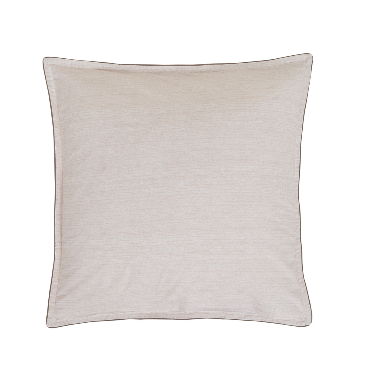 Parure de lit avec 2 taies 65x65 cm en percale YAKOUBA ficelle, SENSEI MAISON