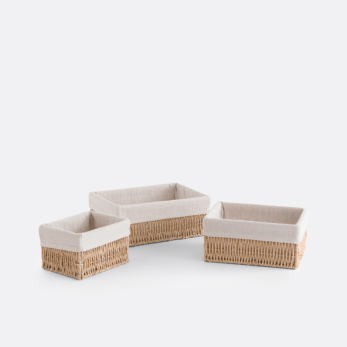 Set of 3 Papeli Paper Rope Baskets natural, LA REDOUTE INTERIEURS