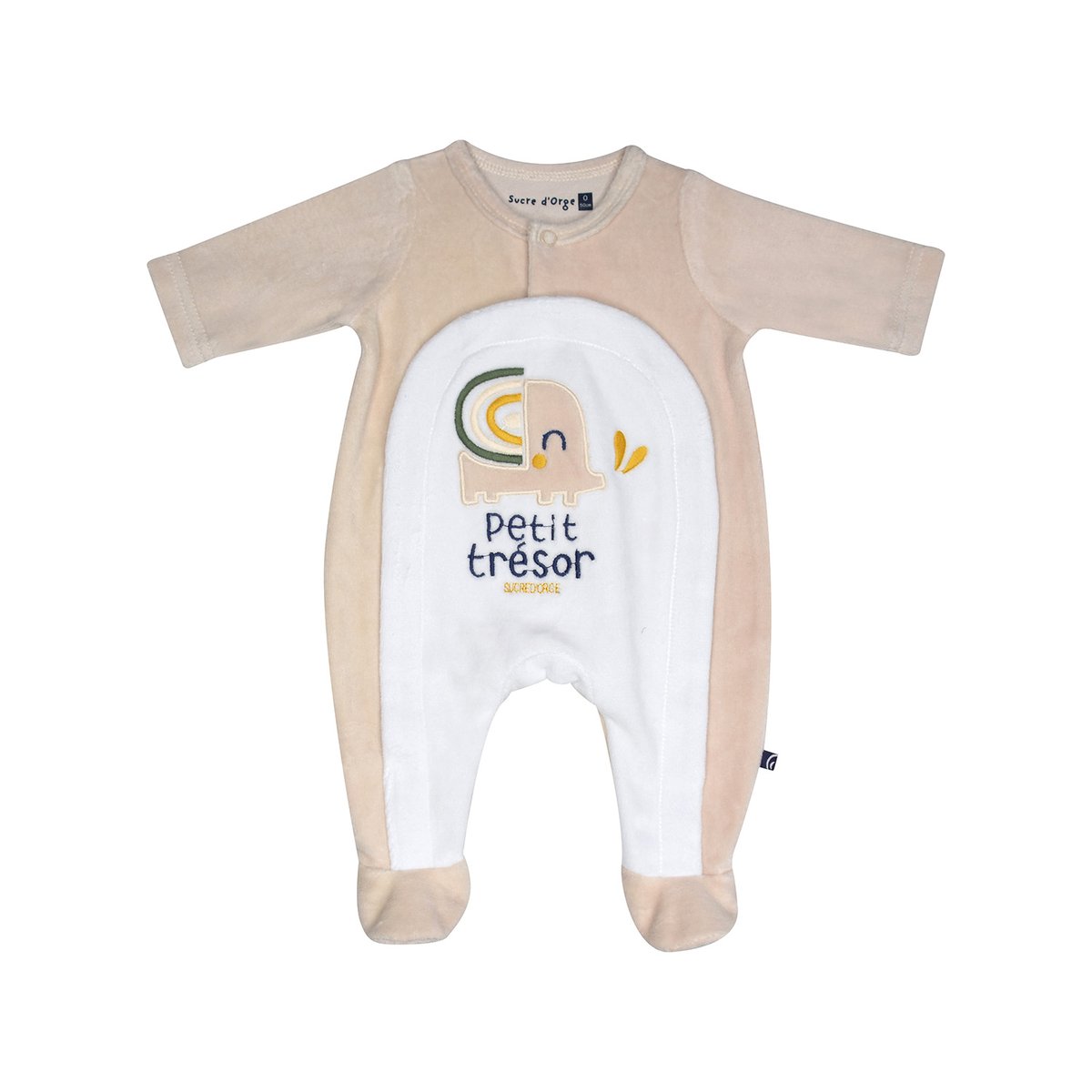 Set naissance lincoln maille ouverture devant naissance beige, SUCRE D'ORGE