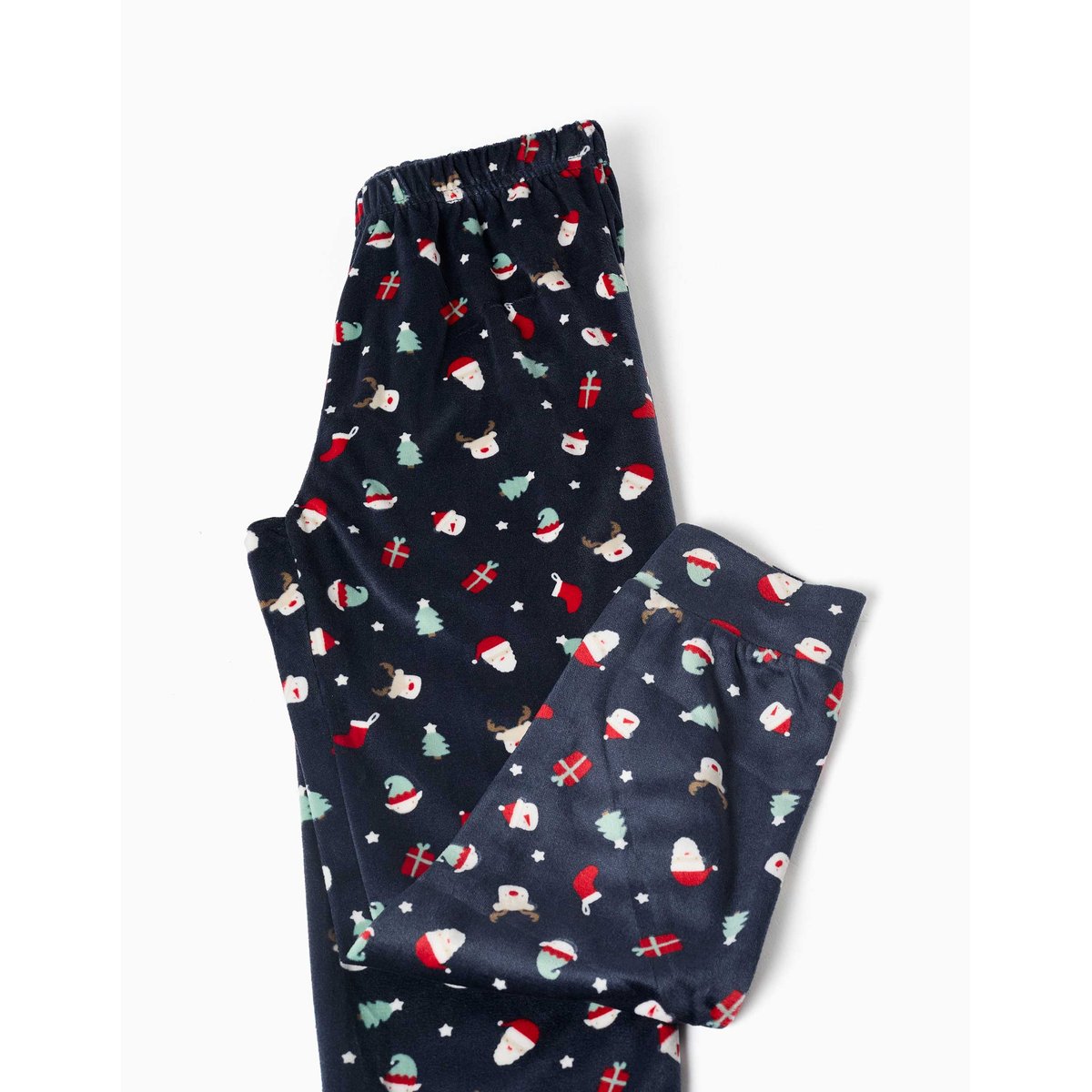 Pyjama + chaussettes antidérapantes avec motif de Noël bleu foncé, ZIPPY