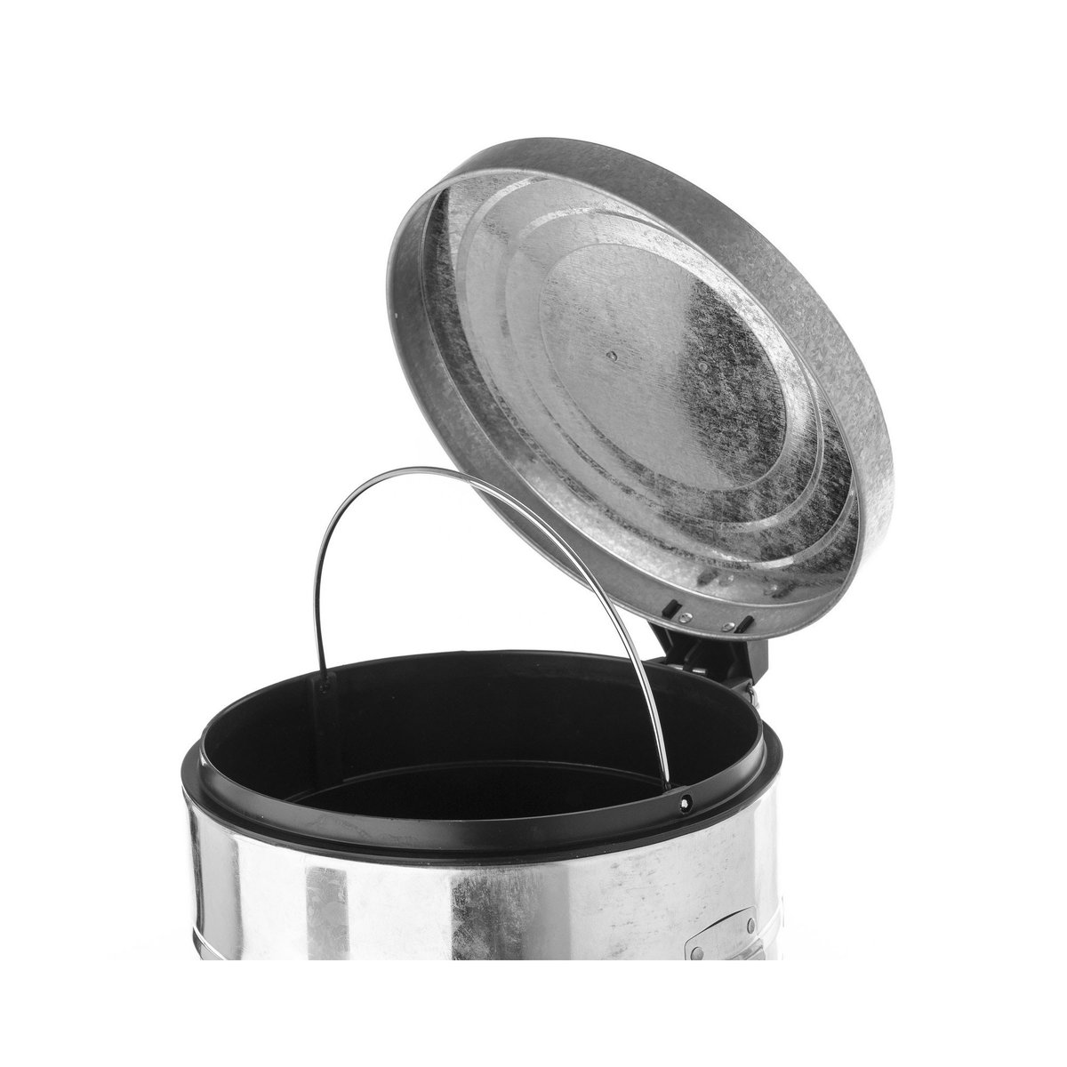 Poubelle de Cuisine Rétro en Métal Argenté - 20L argent, WADIGA
