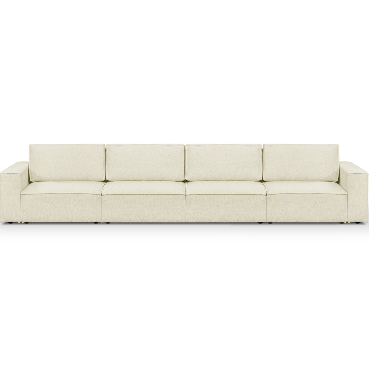 Canapé convertible 7 places en tissu bouclé - HARPER MOD ecru, HOMIFAB