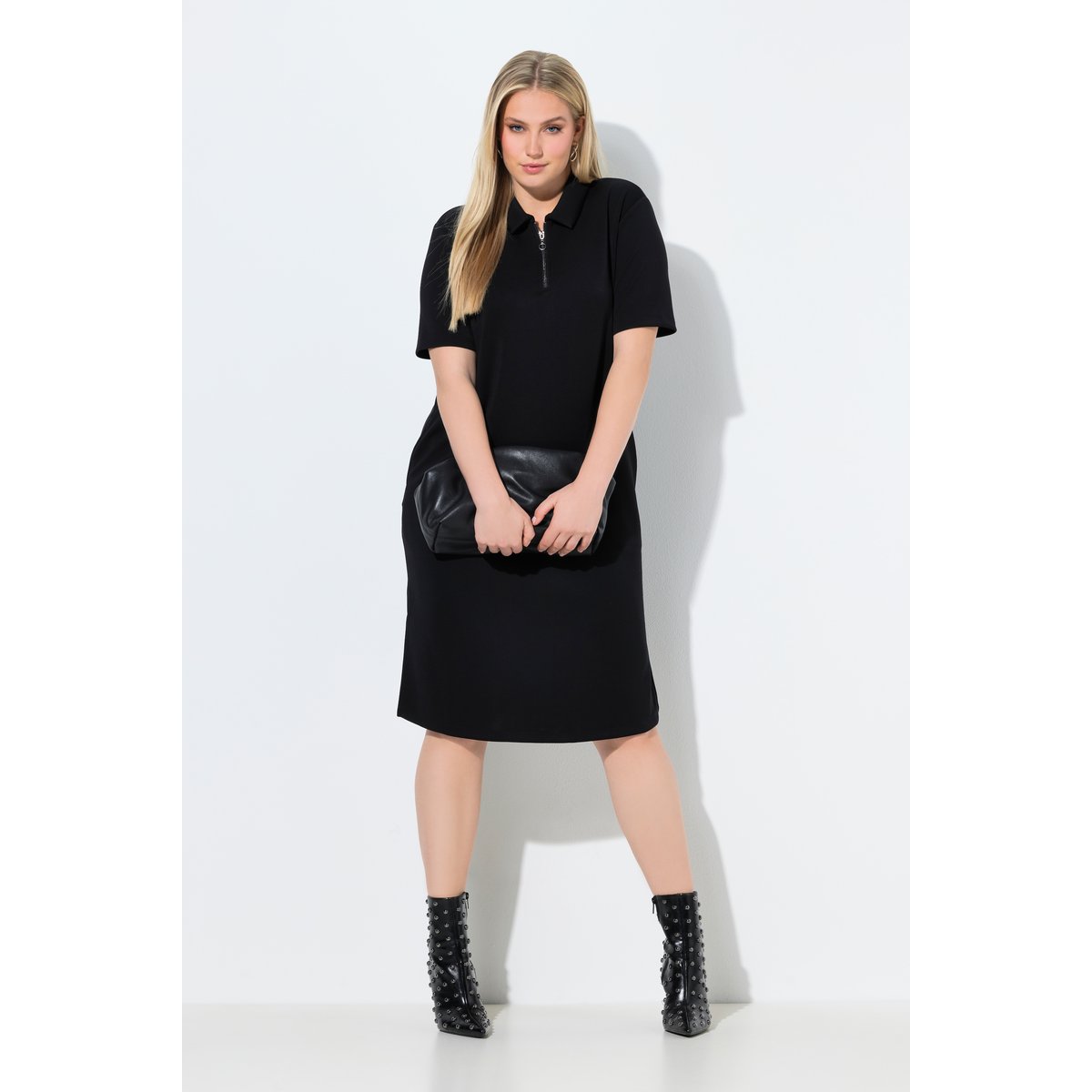 Robe en molleton, modal mélangé noir, ULLA POPKEN