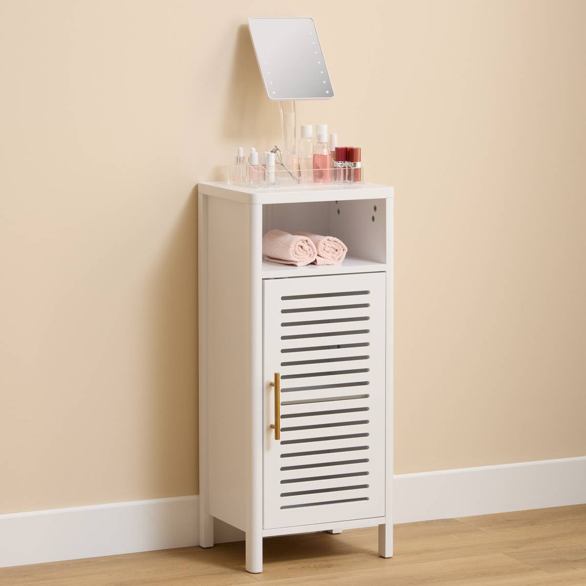 Meuble bas rectangulaire avec porte OREA blanc, 5FIVE SIMPLY SMART