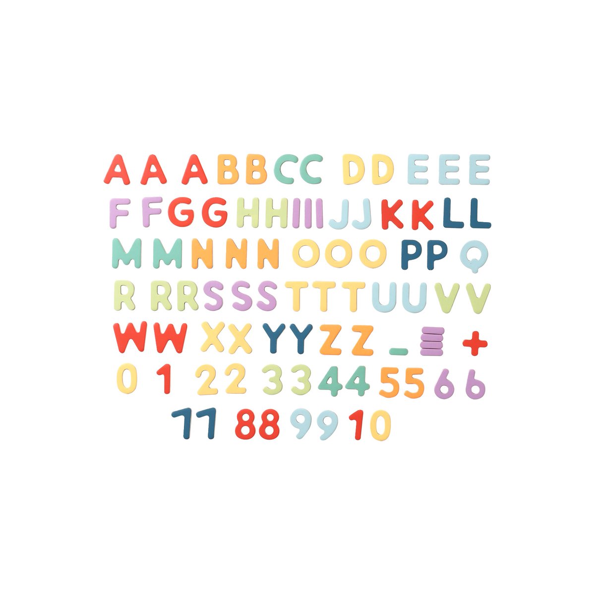 Lettres et chiffres magnétiques en bois FSC® multicolore, VERTBAUDET