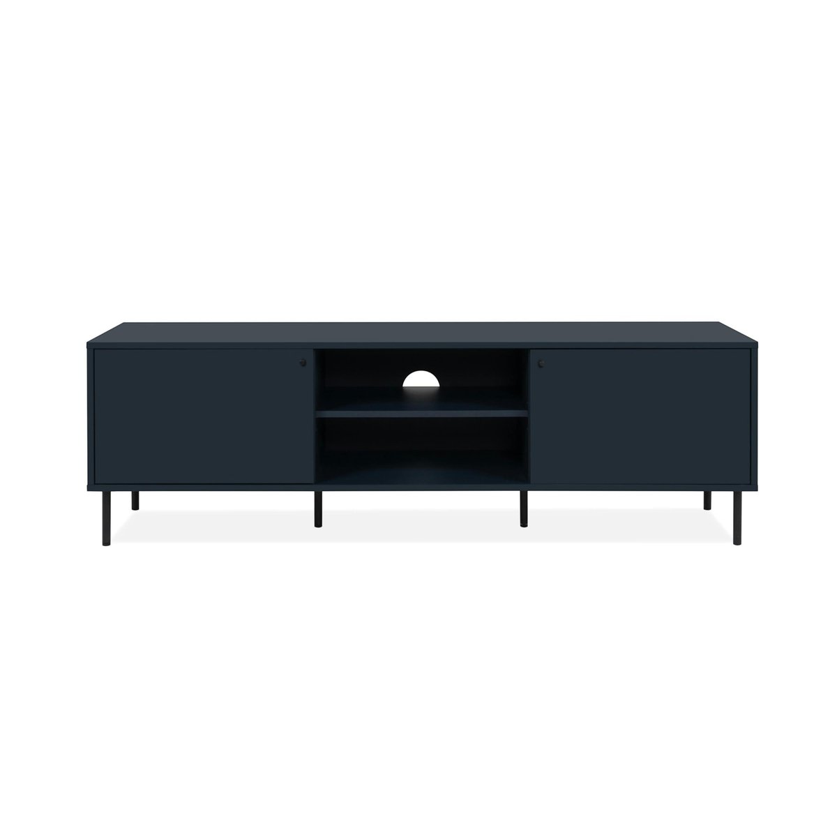Meuble TV moderne bleu sombre 2 portes RAVEN bleu, PIER IMPORT