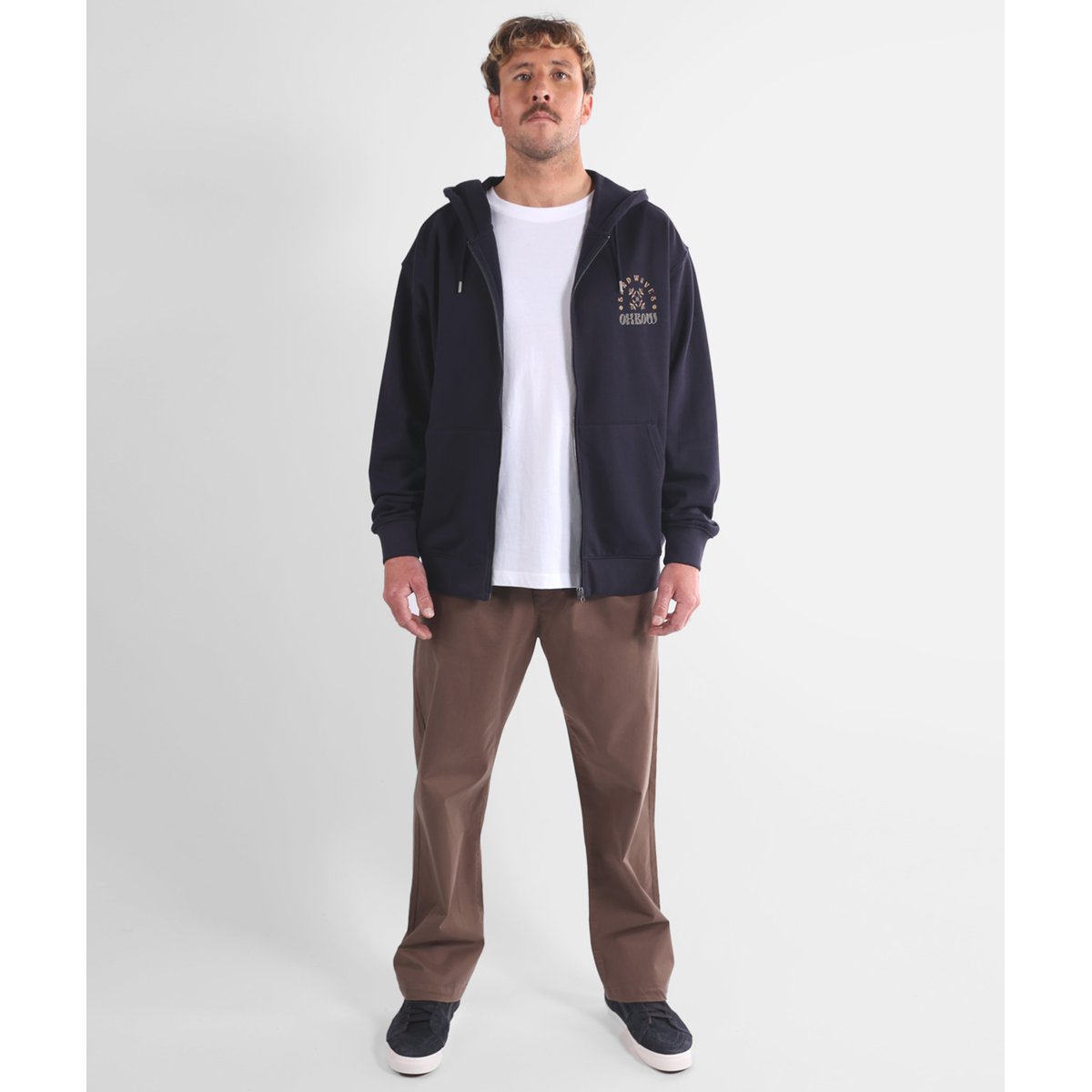 Sweat capuche zippé SANDWAVES deep marine, OXBOW