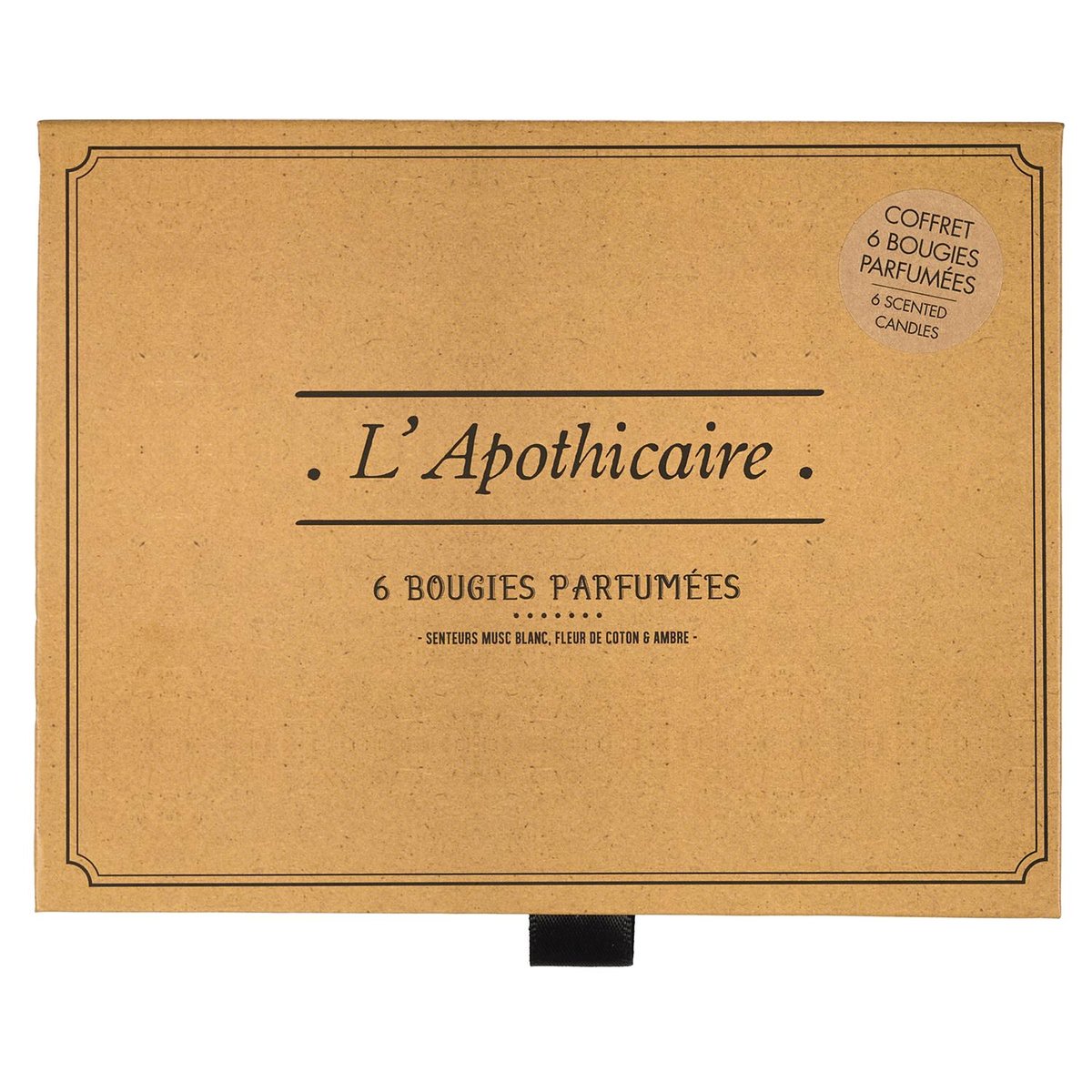 Coffret cadeau 6 bougies parfumées Apothicaire multicolore, EDEN