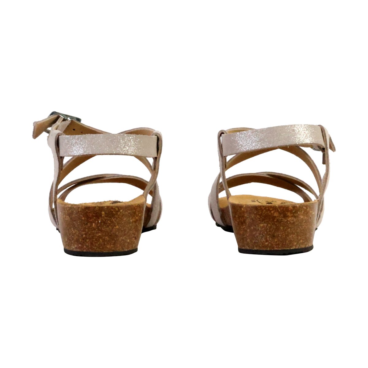 Sandale Plate Cuir Nemo niquel, PLAKTON