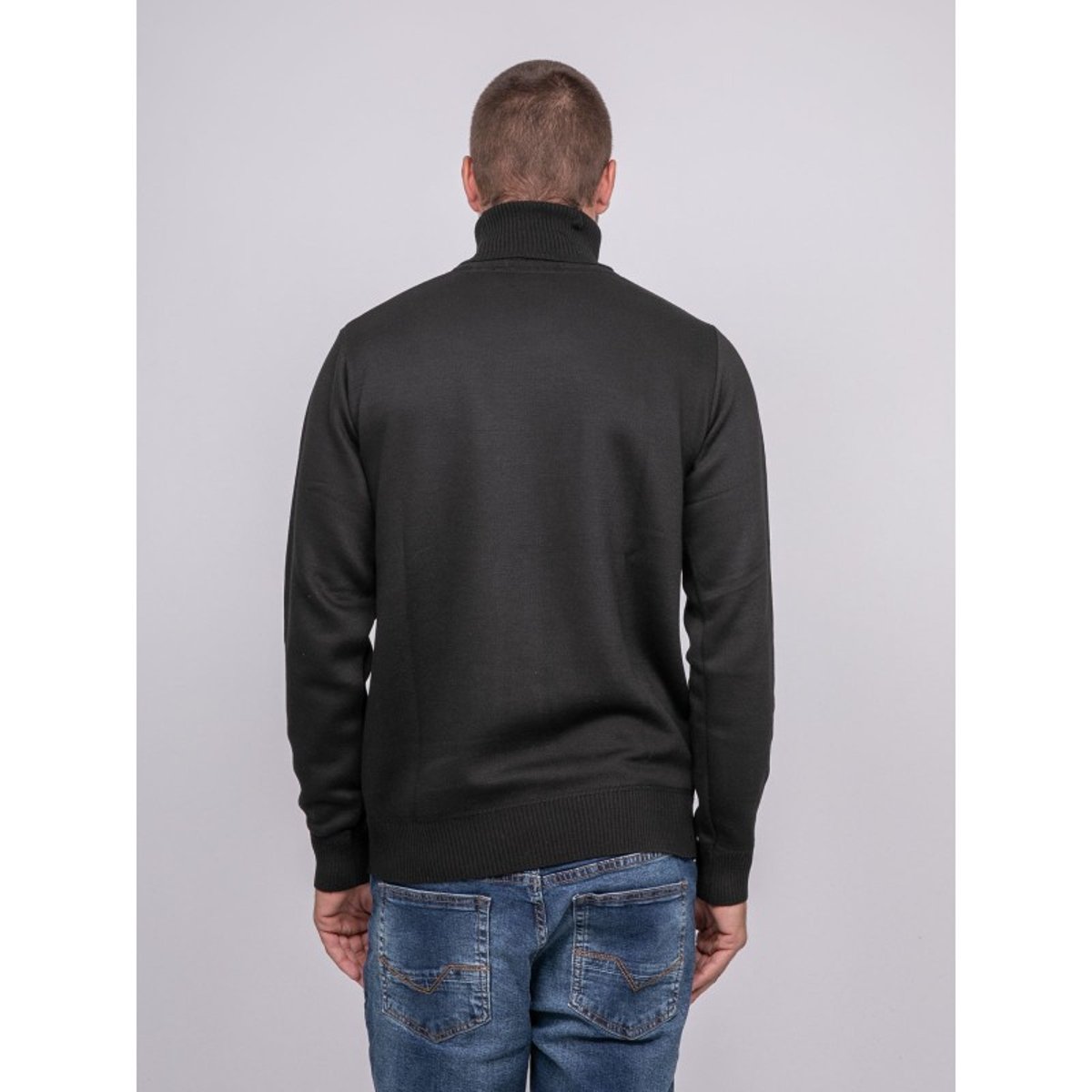 Pull Col Roulé Larlequin noir, RITCHIE