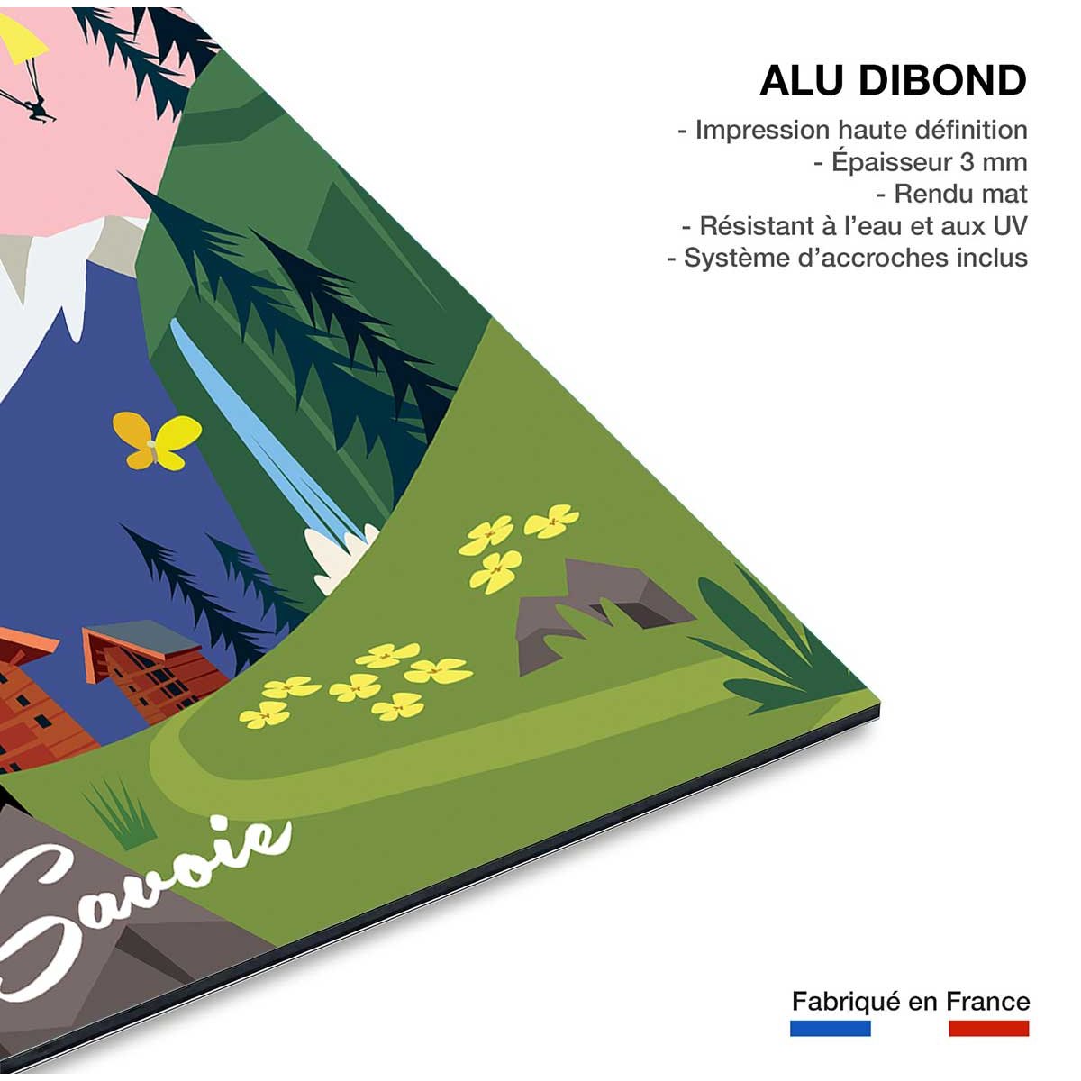 Tableau retro tableau alu dibond, HEXOA