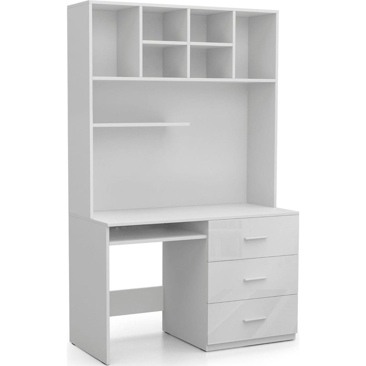 Bureau enfant avec surmeuble MELIDRE blanc, RECOLLECTION