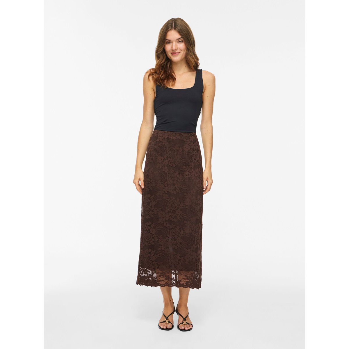 Jupe Longue marron - coffee bean1, VILA