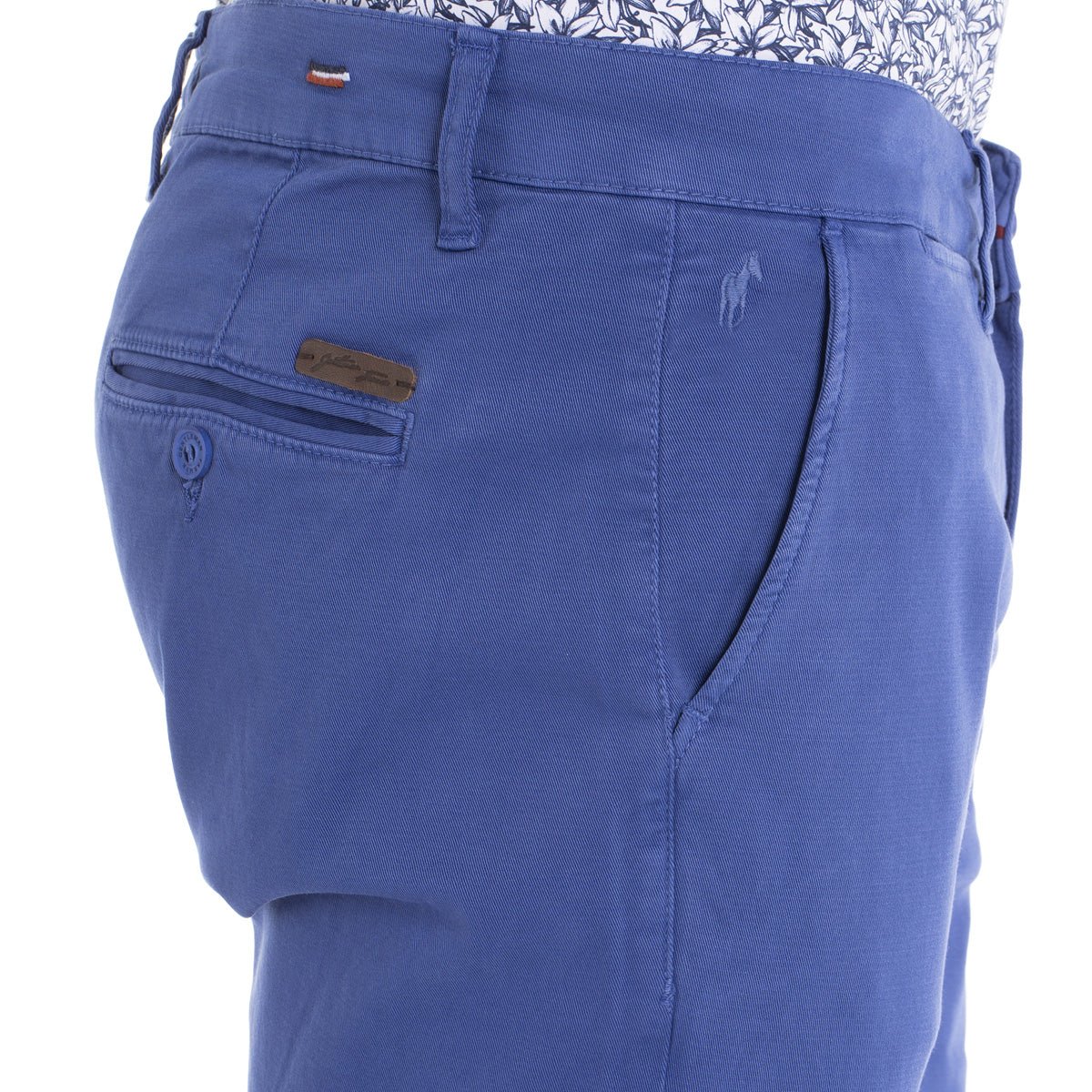 Pantalon coupe regular en coton PARLY bleu roi, GENTLEMAN FARMER