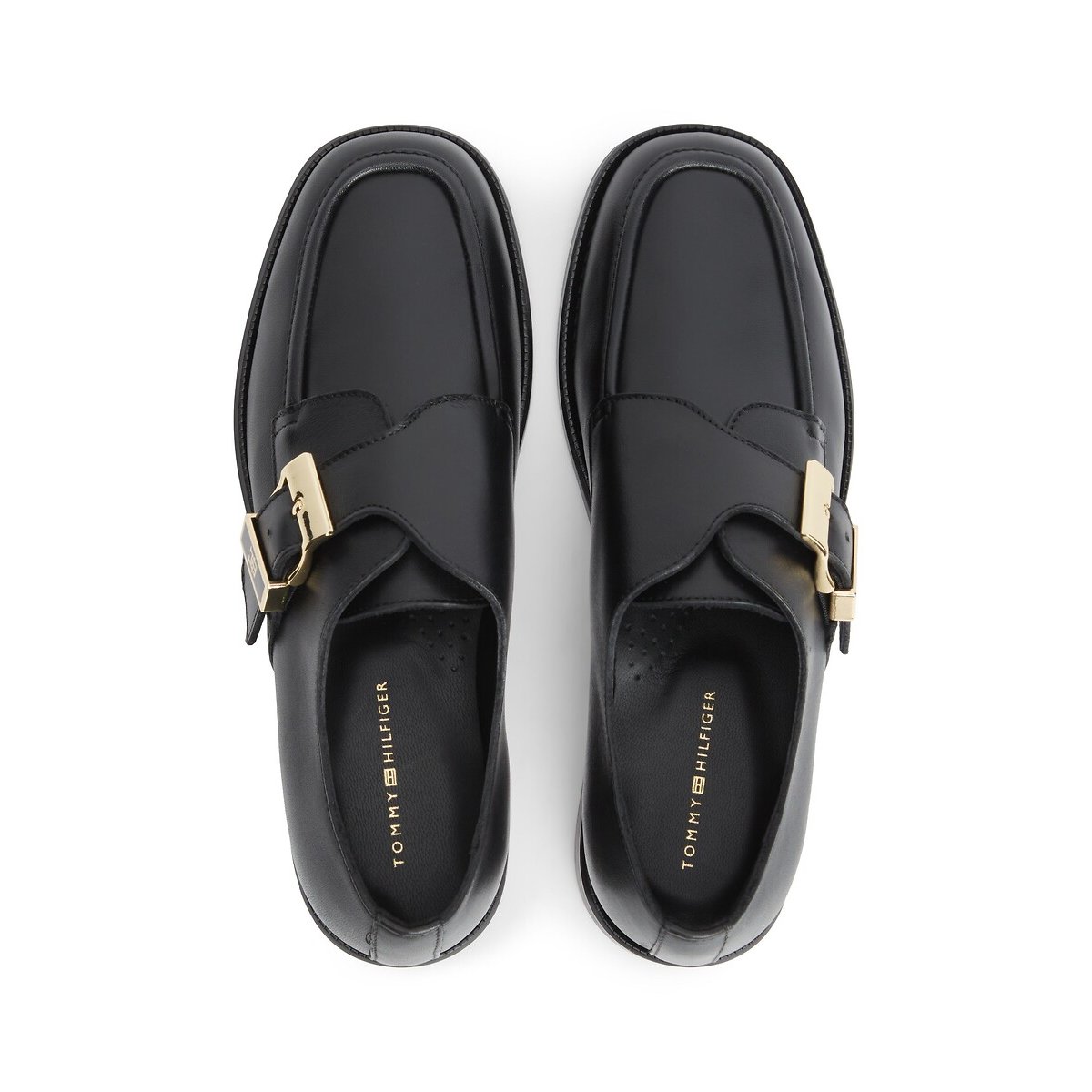 Mocassins monk en cuir noir, TOMMY HILFIGER